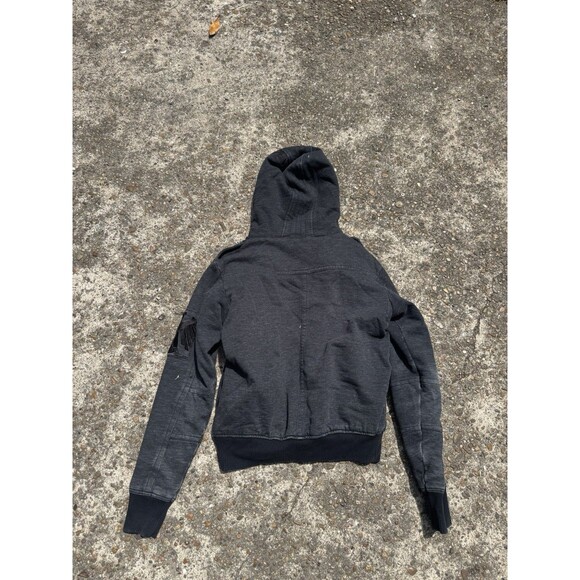 Fox Racing Hoodie Jacket Men M Gray Full Zip Sherpa Lined Y2K Vintage Sasquatch - Picture 5 of 6